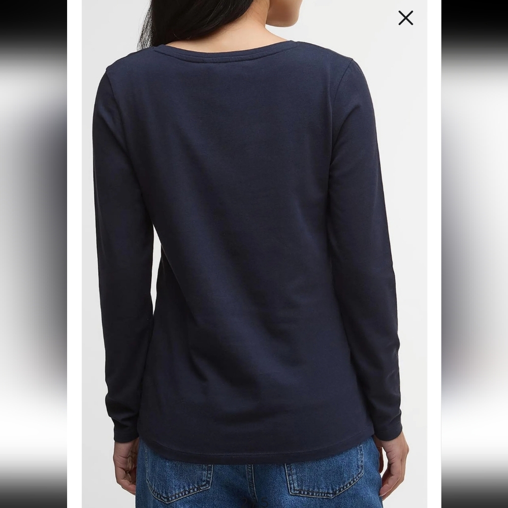 BARBOUR HEDLEY LONG SLEEVE COTTON GRAPHIC T-SHIRT ; SZ:8 - Picture 3 of 9